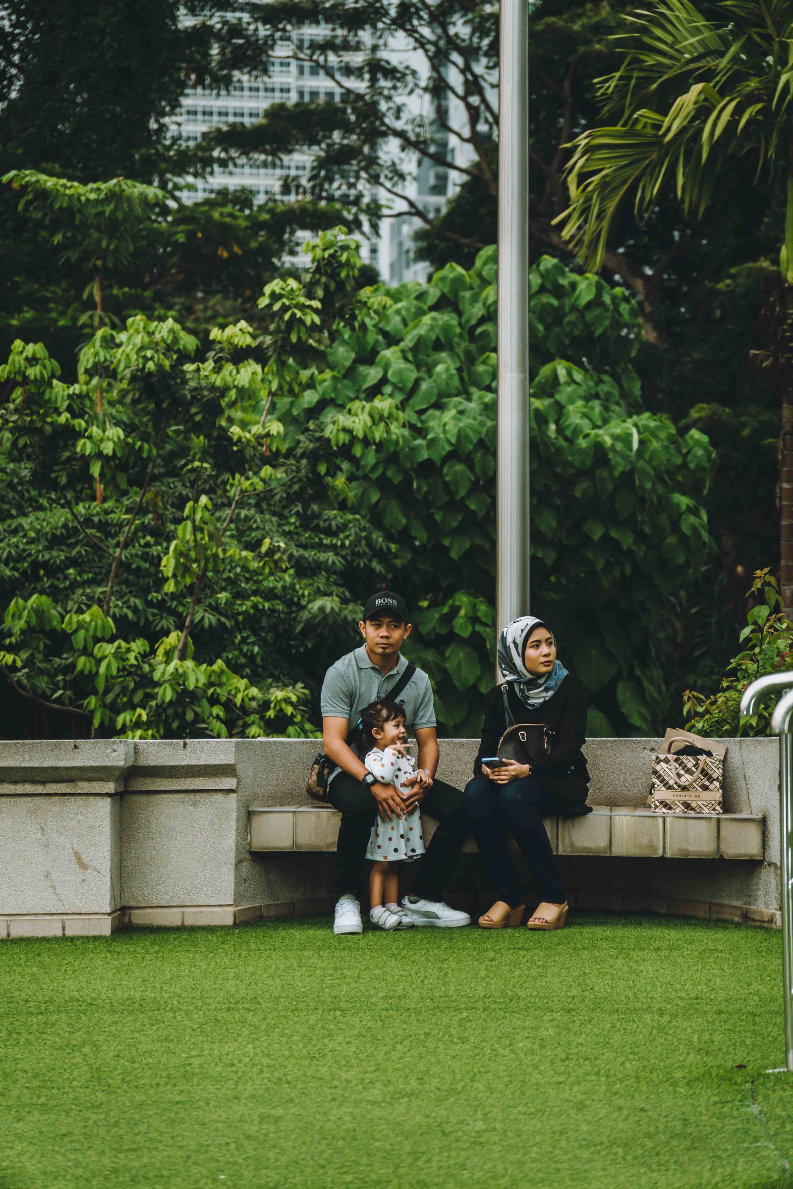 Sebuah keluarga di taman